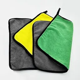 Auto Hub 800 GSM Microfiber Cloth for Car Cleaning and Detailing, Double Sided, Extra Thick Plush Microfiber Cloth (Size 40cm x 40cm, Pack of 2, Color:- Green, Yellow)-image-84