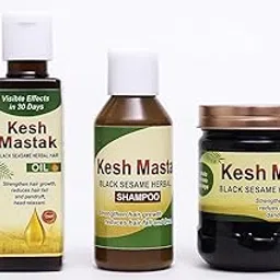 Kesh Mastak Black Herbal Hair Oil and Shampoo Set, Strengthens Hair Growth, Reduces Dandruff, Visible Effects in 30 Days-picture-20