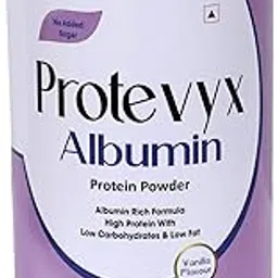 Protevyx Albumin Protein Powder | Egg Albumin Protein Supplement with BCAAs, Lysine, DHA, Zinc, Iron & Vitamins A–E | High Protein, Low Fat, Low Carb | No Added Sugar, Lactose-Free, Gluten-Free, Cholesterol-Free | 400g-picture-22