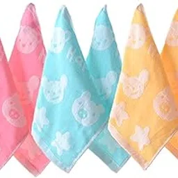 Uber World Double Layered Cotton Handkerchief For Women, Girls, Kids/Pure Cotton Face Towel, (30x30 cm) (3-pack)-picture-16