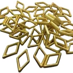 The Giftery Golden Color Diamond Shape Plastic Beads for Jewellery Making,Saree kuchu or Mudulu,Tassels, Arts and Crafts Work, Necklace, Bracelet Earring DIY Kit (100 Beads)-picture-57