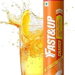 Fast&Up Charge Natural Vitamin C - 20 Effervescent Tablets, Amla Extract + Zinc for Daily Immunity | Helps to boost & Strengthens Collagen for Healthy Skin, Hair & Nails- Orange Flavour-picture-33