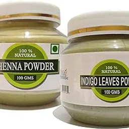 RAINTECH HERBALS Natural Dye for Black Hair | Henna Leaves Powder & Indigo Leaves Powder Combo Pack | 100g + 100g | 400g Total | Herbal Hair Coloring Solution-picture-46