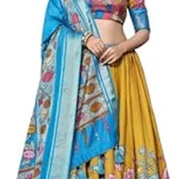 mitra biz Womens' Wear Tussar Silk With Patola Printed Lehenga Choli With dupatta Set Women's Wedding Special Tussar Silk Printed Lehenga Choli-picture-12