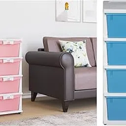 Nilkamal Chester24 Standard Square Size in Pink (Plastic) CHTR24NT 4 Layers Plastic Chests of Shorage Drawers (Blue)-picture-21