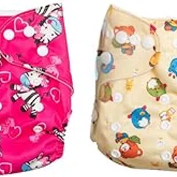 COMORA Washable Cloth Diapers for Baby (Includes 2 Diaper + 2 Insert) | Adjustable & Reusable Cloth Diaper for Babies 0-3 Years | Free Size Adjustable Diapers for Baby Pack of 2 (Zebliss)-picture-31
