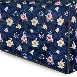 The Furnishing Tree Dustproof PVC LED TV Cover Suitable for All Models of 32 Inch TV Floral Pattern Blue-picture-38