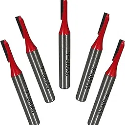 Digital Craft 5pc Router Bit 6.35mm Shank – 4mm Dia High-Quality Trimmer Bit with Guide Bearing,, Perfect for Edge Trimming & Light Routing on MDF, Hardwood, Chipboard, Laminate & Softwood-image-12