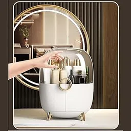 Crobat Makeup Organizer, Modern Jewelry and Cosmetic Storage Display Boxes, Waterproof Dustproof Design for Bathroom, Dresser, Vanity Make Up Storage-picture-36