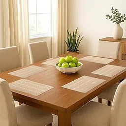 Homestrap Classic Weave Dining Placemats – Set of 6 | Heat Resistant, Waterproof, Durable & Stain-Proof Table Mats | Washable & Non-Slip Placemats for Dining Table & Elegant Table Settings – Gold-image-47