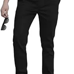 the indian garage co Men's Slim Fit Mid Rise Solid Mid-Rise Stretchable Chino Joggers-picture-54