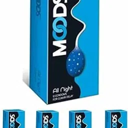 MOODS LuvStock All Night Climax Delay- Extra Time Condoms For Men Condom (Set of 5, 60 Sheets)-picture-17