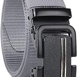Adjustable Fashionable Nylon Belt with Buckle for Men and Women, Grey-picture-11