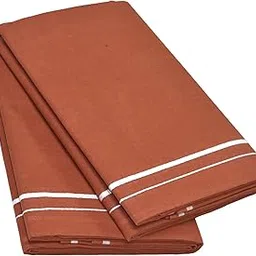 tuni mani Men's Saffron Kaavi Temple Wear Dhotis Cotton/Free Size (Pack of 2)-picture-42