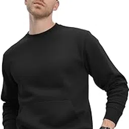fitinc Men's Sweatshirts with Kangaroo Pocket, Relaxed Fit Crew Neck Pullover Shirt-picture-22
