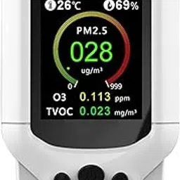 Air Quality Monitor, 8 in 1 Professional Ozone Gas Tester Air Quality Detector PM2.5 PM10 PM1.0 TVOC O3 Sensor Hygrothermograph Monitor for Home-image-39