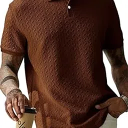 the modern soul Jacquard Men's Polo T Shirt for Men | Tshirt for Men (Polyester Blend | Regular Fit)-picture-28