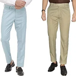 kundan Men's Poly-Viscose Blended Formal Trousers (Pack of 2 Trousers)-picture-55