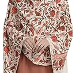 zamour Kashmiri Women's Aari Embroidery Kadhai Woolen Shawl Stole Wrap 80 inches x 30 inches-picture-15