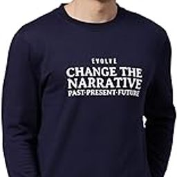 dennis lingo Men's Poly Cotton Sweatshirt with Crew Neck - Full Sleeves, Regular Fit Casual Winterwear for Men-picture-40