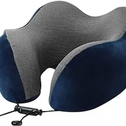 HOMBOX Ultimate Home & Travel Neck Memory Foam Pillow - Travel Neck Support | Travel Pillow with Soft Washable & Removable Cover | Neck Support for Airplane-Large-picture-12