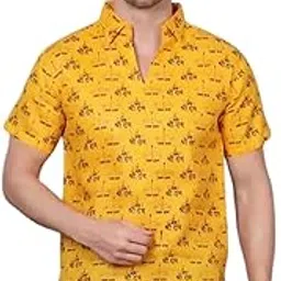 ladies haat Cotton Blend Ram Printed Kurta for Men | Regular Fit Half Sleeve Kurta for Boys | Festival Stylish Latest Short Length Kurta | Spread Collar Devotional Short Kurta-picture-50