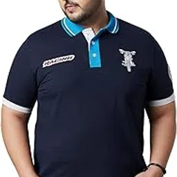 bigbanana Plus Size Men's Regular Fit Colorblock Polo Tshirt-picture-28