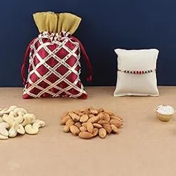 SFU E Com Rakhi With Dry Fruit Potli For Rakshabandhan Gift | Dry Fruit Gift Potli For Brother | Dry Fruits Gift Potli | Rakhi With Dryfruits | 079-picture-63