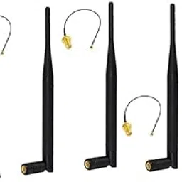NISTECH 5dBi Whip Rubber Duck Omni Whip Antenna SMA Male with RG 1.13 SMA Female to UFL IPX IPEX Extension Cable 15cm for 2.4GHz 5GHz Dual Band WiFi Router 15cm- 5 Set-picture-34