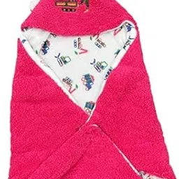 BOC (Bundle of comfort) Little Builders Wrap – Hooded Baby Blanket with Soft Cotton Lining | Cozy Infant Swaddle Wrap for Newborns | Cute Truck Design | Perfect for Travel, Naps & Cuddles-image-1