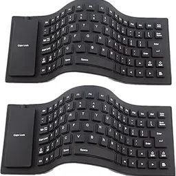 2pcs Waterproof Silicone Keyboard Foldable Flexible USB Mini Dustproof Dirt Proof Laptop Notebook Keyboard-picture-18