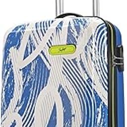 skybags Stroke Cabin Abs Hardshell Luggage (55 Cm) | Printed Luggage 4 Wheel Inline Trolley Bag with 8 Wheels and in-Built Combination Lock | Unisex, Blue and White, Small-picture-20