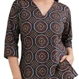 ng niromika Rayon Short Chakkari Top for Women | Tops for Jeans Short Tops | Stylish Ethnic Wear Kurti | Multicolour-picture-18