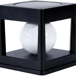 Koixurey Outdoor Waterproof Square Aluminum Post Gate Solar Led Pillar Head Lights for Garden Decoration (Warm Light)-image-46