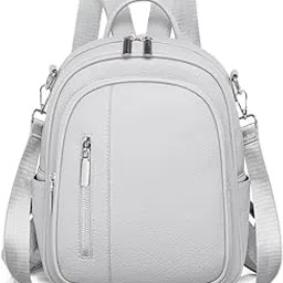 IMPK® Pu Leather Zipper Waterproof Backpack for Unisex-picture-22