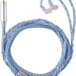 F FABOBJECTS® Zonie 16 Core Silver Plated Cable SPC Earphone Cable - Recessed 2pin 2.5mm, Zonie, Blue-image-38