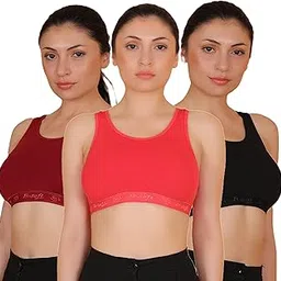 b-soft Cotton Lycra Sports Bra for Women | Daily Use | Non-Wired | Non-Padded | Seamless Bra | Full Coverage | Suitable for Gym,Yoga,Workout-picture-33
