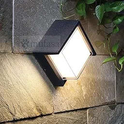 Mufasa 5 Watts Square LED Outdoor Wall Light Path Lamp Boundary Pillar Entrance Backyard Balcony Light Rainproof Bulkhead (4 Inches) (Warm White)(Aluminium)-image-5
