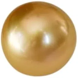 Gallery Millennium 9 Carat Gold Pearl Original Certified Natural South Sea Akoya Golden Pearl Stone 9.81 Ratti Round Shape Sunhera Perl Round Bead Gold Moti for Spritiual Wearing गोल्डन पर्ल-picture-40