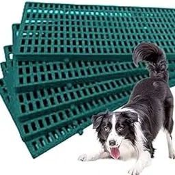SSM PET MART Heavy Duty Flooring mat | Multipurpose Floor matt 1X3 Feet Size : Length 36 Inch, Width 12 Inch | Plastic mat Good for Dogs, Goats Rabbits (Black, Set of 8)-picture-30