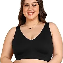tweens Invisi-Fit Plus-Size Lightly Padded Cotton Bonded Seamless Bra | Full Coverage | Seamless Design | Elastic-Free Band | Wide Straps | Side Wings with Gripper-picture-22
