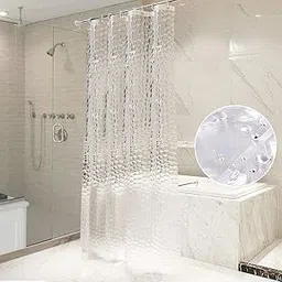 CASA-NEST Shower Curtain, 3D Diamond, Ac Curtain 8FT (54x96 inch), Waterproof, Bathroom Curtain, Ring Included, Easy Installation, Bath Curtain, Room DividerDiamond008-picture-31