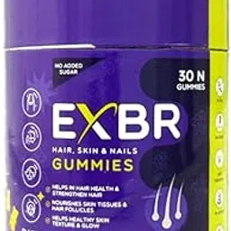 Exbr HSN Gummies – Lemon Flavour | Hair, Skin & Nails Nutrition with Biotin, Vitamin C, E & Zinc | 30 Vegetarian Gummies-picture-15
