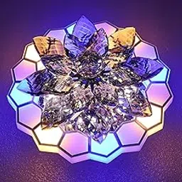 swanart 10 Watts Chandelier & Wall Light Multicolour, Round(Corded Electric, Crystal) (Design 3)-picture-25