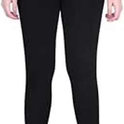 Women Fleece Lined Legging Without Feet Black | High Waist Winter Leggings for Women | Warm Thermal Stretchable Tights | Seamless Body Shaper Pants | Comfortable Slim Fit Leggings-image-17