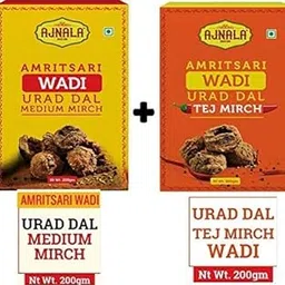 AJNALA Amritsari Urad Dal Medium Mirch Wadi 200 g with Urad Dal Tez Mirch Wadi, 200 g Combo Pack of 2-picture-28