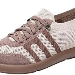 carl vinson carl vinson® Women’s Breathable German Training Shoes – Lightweight Woven Slip-On Mom Shoes for Spring| 36 | Camel Color-picture-34