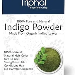 TRIPHAL Indigo Leaf Powder 200g | Pure, Natural & Organic Herbal Churna for Hair Color, Deep Nourishment, Hair Growth, and Strength | Chemical-Free, Vegan, Non-GMO, and Eco-Friendly | Safe Alternative to Hair Dyes-picture-38