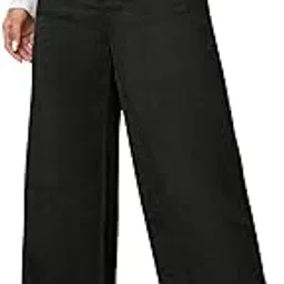 sakhwala Women's Wide Leg Trousers Pants with Front Patch Pockets | High Waist Flared Bottom Officewear, Casual & Travel Wear Pants, College & Events-picture-22