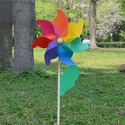 LOOM TREE Lawn Pinwheels, Party Pinwheels Windmill Rainbow Pinwheels 56cm Height | Windmills & Wind Spinners | Garden D?©cor | Yard, Garden & Outdoor Living-picture-27